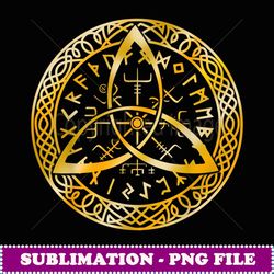 Triquetra Norse Viking Symbol Nordic Mythology Odin Celtic - Retro PNG Sublimation Digital Download