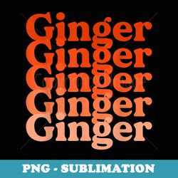 Retro Ginger Redhead Girl Vintage Red Hair - Decorative Sublimation PNG File