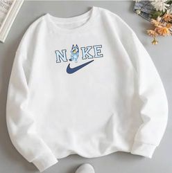 Bluey characters NiKe sweatshirt