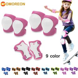 GOMOREON 6Pcs/Set Kids Knee Pads Elbow Pads Wrist Guards Protective Gear Set - Biking, Riding, Cycling Scooter, Skateboa
