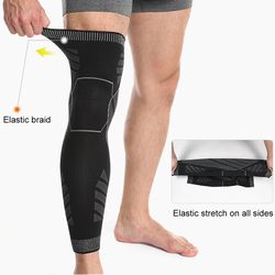 1 PCS Sports Full Leg Compression Sleeve - Knee Brace Support Protector - for Weightlifting Arthritis Joint Pain Relief