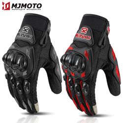 Summer Breathable Full Finger Motorcycle Gloves - Non-slip Wear-resistant Motocross Racing Gloves - Touch Screen Moto Bi