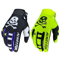 Almst Fox Skull Motorcycle Gloves for Bike ATV UTV - High Quality Moto Cross Touch Screen Gloves - Mens Mountain Bike Ra