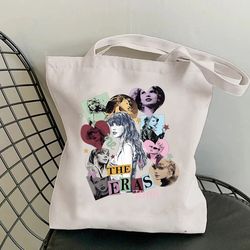Hot Taylor Swift The Eras Tour Folklore Inspired Graphic Aesthetic Handbag - Canvas Bag Shopper Bag
