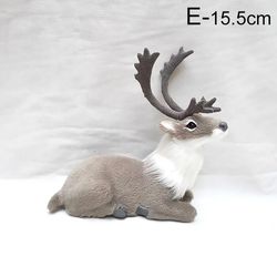 Imitation Sika Deer Ornaments | Simulation Christmas Elk Model | Miniature Reindeer Figurines Toy | Props Home Garden Ta