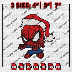 Spiderman Santa Christmas Embroidery files, Christmas Emb Designs, Spiderman Machine Embroidery File, Digital Download