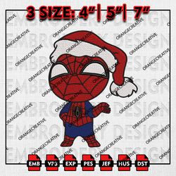 Movie Spiderman Santa Christmas Embroidery files, Christmas Emb Designs, Spiderman Machine Embroidery File Download