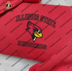 NCAA Embroidered Sweatshirt, NCAA Illinois State Redbirds Embroidered Shirt, Illinois State Redbirds Embroidered Hoodie