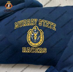 NCAA Embroidered Sweatshirt, NCAA Murray State Racers Embroidered Shirt, Murray State Racers Embroidered Hoodie