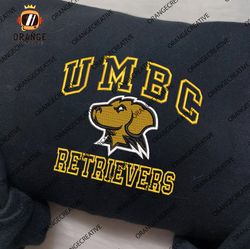 NCAA Embroidered Sweatshirt, NCAA UMBC Retrievers Embroidered Shirt, UMBC Retrievers Embroidered Hoodie