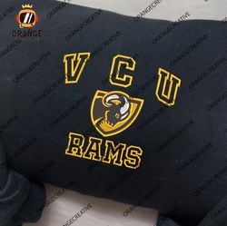 NCAA Embroidered Sweatshirt, NCAA VCU Rams Embroidered Shirt, VCU Rams Embroidered Hoodie