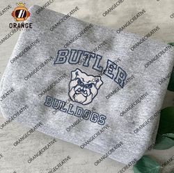 NCAA Team Embroidered Sweatshirt, NCAA Butler Bulldogs Mascot Embroidered Shirt, Butler Bulldogs Embroidered Hoodie