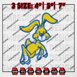 South Dakota State Jackrabbits NCAA Mascot Emb files, NCAA Embroidery Designs, 3 size, South Dakota Machine Embroidery