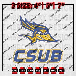 Cal State Bakersfield Roadrunners Emb files, NCAA Embroidery Designs, 3 size, NCAA Cal State Machine Embroidery