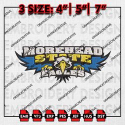 Morehead State Eagles NCAA Logo Emb files, NCAA Embroidery Designs, 3 size, NCAA Morehead Machine Embroidery Digital