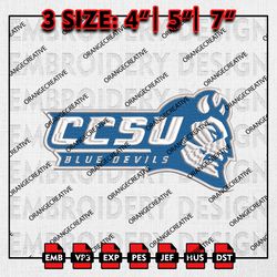 Central Connecticut Blue Devils NCAA Logo Emb files, NCAA Embroidery Designs, 3 size, NCAA Machine Embroidery Digital