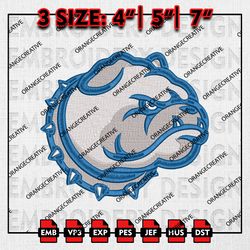 NCAA Drake Bulldogs Head Mascot Logo Emb files, NCAA Embroidery Designs, 3 size, NCAA Drake Machine Embroidery Digital