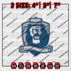 Old Dominion Monarchs Mascot Logo Emb files, NCAA Embroidery Designs, 3 size, NCAA Team Machine Embroidery Digital