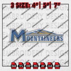 Mount St Marys Word Logo Emb Designs, NCAA Embroidery Files, NCAA Mount St Marys Mountaineers Mascot Machine Embroidery