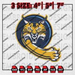 Quinnipiac Bobcats Logo Emb Designs, NCAA Embroidery Files, NCAA Quinnipiac Bobcats Mascot Machine Embroidery