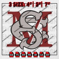 Maryland Eastern Logo Emb Designs, NCAA Embroidery Files, NCAA Maryland Eastern Shore Hawks Mascot Machine Embroidery