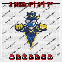 Toledo Rockets NCAA Mascot Logo Emb Design, NCAA Embroidery Files, NCAA Toledo Rockets 3 sizes Machine Embroidery