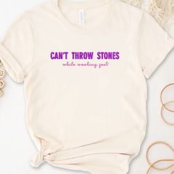 Cant Throw Stones While Washing Embroidered Tee, Christian Embroidered Sweatshirt, Embroidered Hoodie, Gift For Her