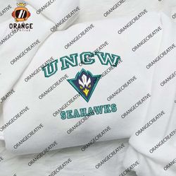 UNC Wilmington Seahawks NCAA Embroidered Tee, NCAA Team Logo Embroidered Hoodie, NCAA Embroidered Sweatshirt