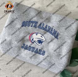 South Alabama Jaguars NCAA Embroidered Tee, NCAA Team Logo Embroidered Hoodie, NCAA Embroidered Sweatshirt