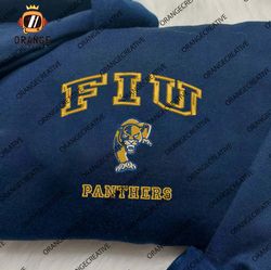 Florida International Panthers NCAA Embroidered Tee, NCAA Team Logo Embroidered Hoodie, NCAA Embroidered Sweatshirt