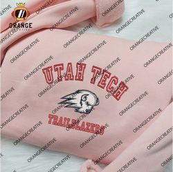 Utah Tech Trailblazers NCAA Embroidered Tee, NCAA Team Logo Embroidered Hoodie, NCAA Embroidered Sweatshirt