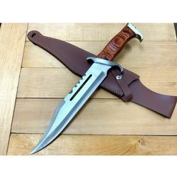 Custom Handmade Bowie Knife Rambo Bowie Survival Knife Outdoor Camping Knife Special Gift Unique Bowie Knife Special
