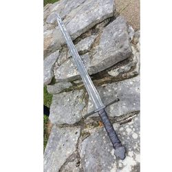 Custom Handmade Sword Carbon Steel Full Tang Viking Sword Double Edged Sword New Style Replica Sword Gift For Him New