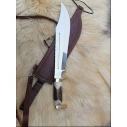 Stag Antler Bowie Knife D2 Tool Steel Hunting Bowie Survival Outdoor Bowie Camping Knife Gift For Him Knife Special Knif