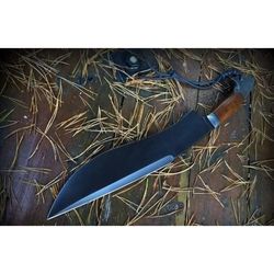 Powder Coated Carbon Steel Fixed Blade Bowie Knife Custom Handmade Leather Handle Knife Special Hunting Bowie Gift For