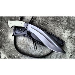 fixed blade custom handmade bowie knife carbon steel blade camel bone handle special gift knife for him new bowie knife