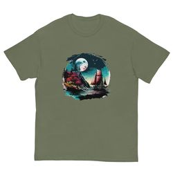 Sailboat Men Classic Tee Watercolor Painting Graphic Design T-Shirt Art Clothes