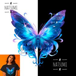Butterfly PNG file for sublimation, Butterfly Clipart, PNG for t-shirt designs, PNG for sublimate, colorful neon PNG