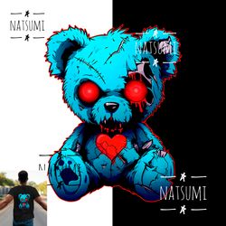 Zombie Teddy Bear PNG file for shirts designs, PNG for tumblers, Teddy Bear Clipart, Urban design, Sublimation prints