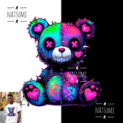 Colorful Voodoo Teddy Bear PNG for shirts designs, PNG for tumblers, Teddy Bear Clipart, PNG file for sublimation print
