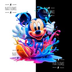 Mickey Mouse PNG sublimation for shirts, PNG for tumlers, Colorful Cartoon PNG DTF designs, Sweatshit designs for kids
