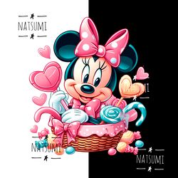 Minnie Mouse PNG sublimation for shirts, PNG for tumlers, Colorful Cartoon PNG DTF designs, Sublimation designs for kids