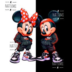 Minnie and Mickey Mouse PNG file for sublimation designs, PNG for shirts, PNG for tumblers, Cartoon PNG DTF download
