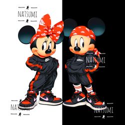Minnie and Mickey Mouse PNG file for sublimation designs, PNG for tshirts, PNG for tumblers, Cartoon PNG DTF download
