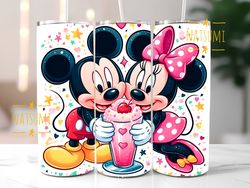 Minnie and Mickey Mouse tumbler wrap PNG, Disney Tumbler Wraps Sublimation Design PNG, 20oz Skinny Straight & Tapered