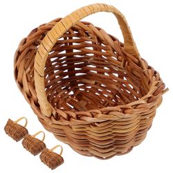 4pcs Mini Flower Basket - Small Woven Basket - Decorative Mini Basket - Mini Rattan Baskets