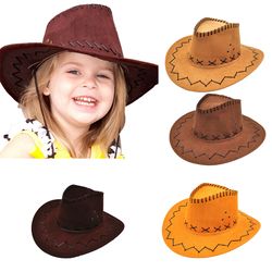 New Arrival Fashion Cowboy Hat for Kids - Boys and Girls Party Costumes - Leather Sombrero - Cowgirl Hats Caps