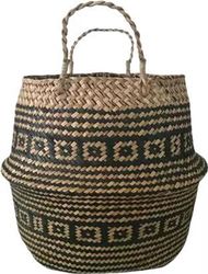 New 1pc Foldable Handmade Rattan Woven Flower Basket - Seagrass Clothing Storage Basket - Home Decoration Flower Basket