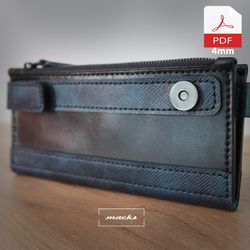 PDF Pattern: Leather big wallet - 4mm