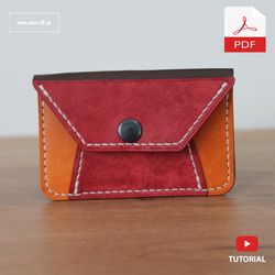 minimalist wallet cardholder - leather pdf pattern - 4mm